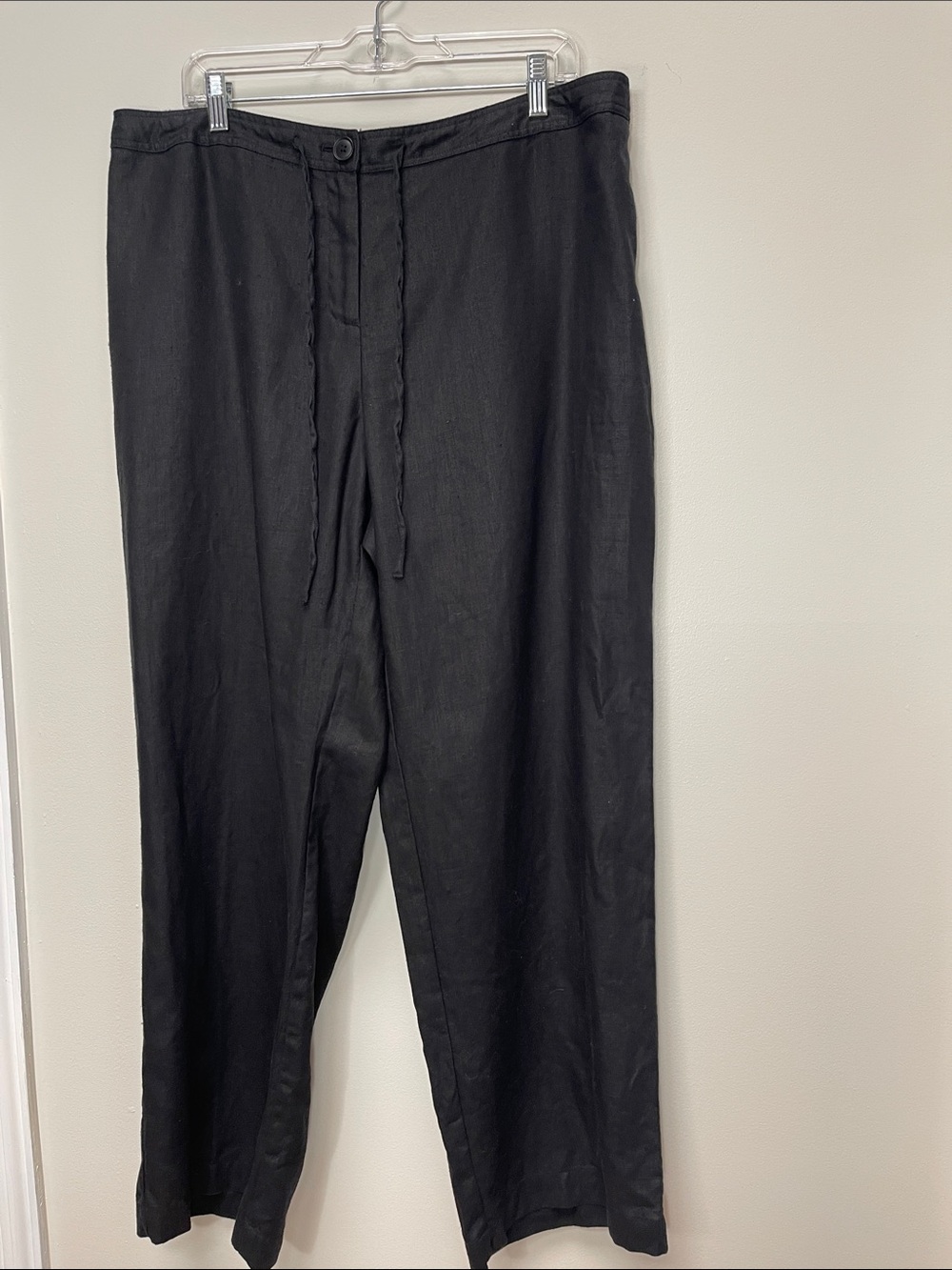Kim Rogers Linen Drawstring Wide Leg Pants